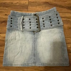 Bebe Y2K mini denim skirt